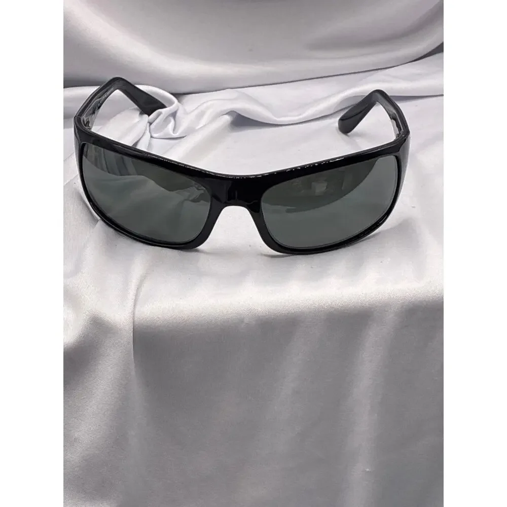 Maui Jim Peahi polarized  Wrap Sunglasses Gloss Black  MJ0202S-001